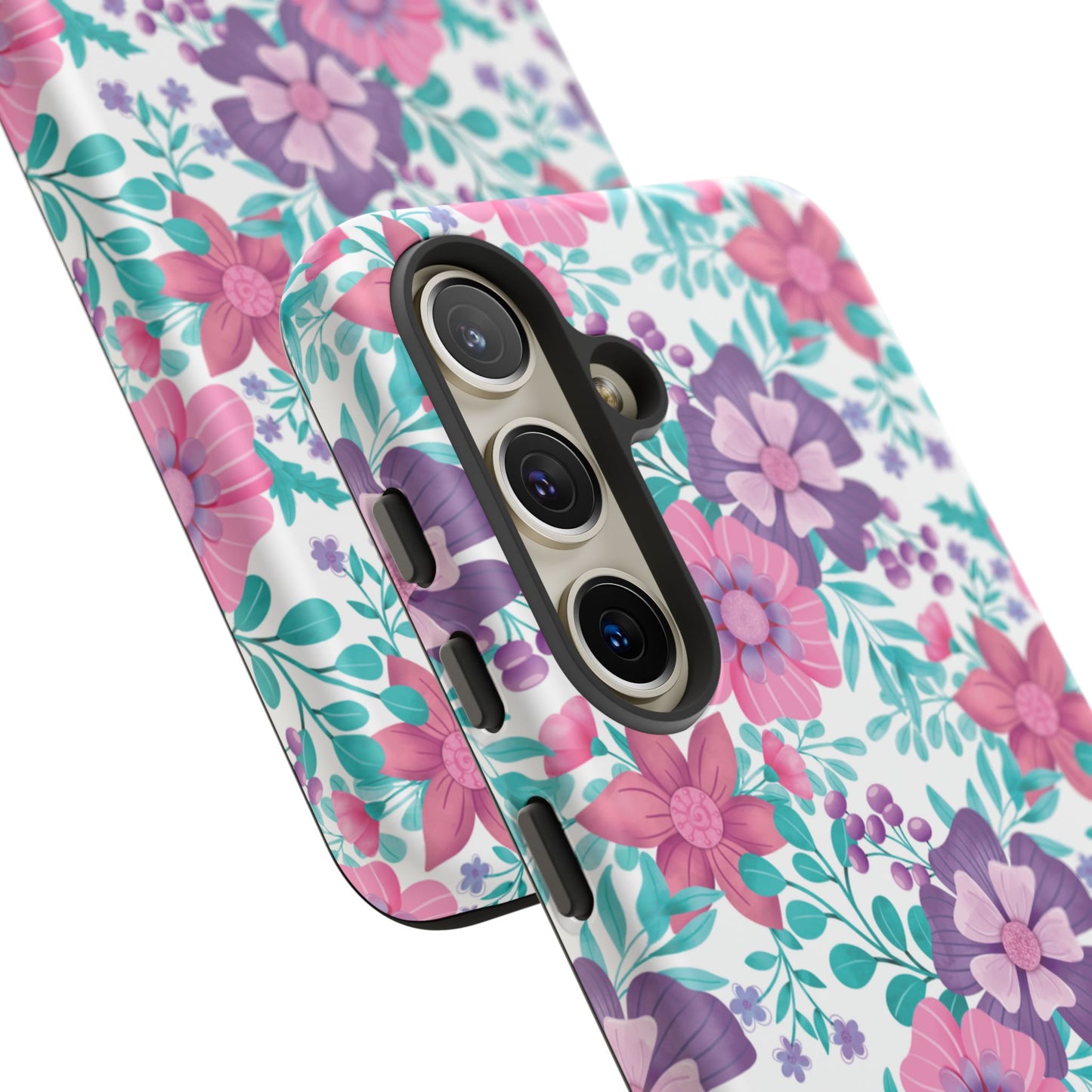 Pastel Flowers Protective Phone Case