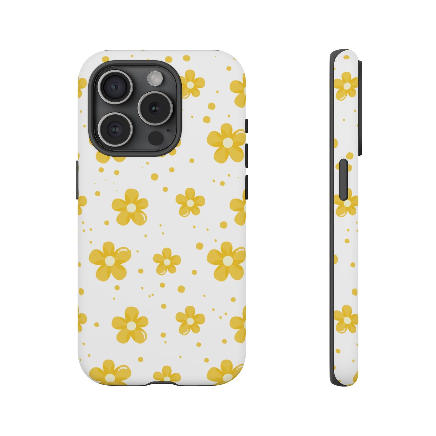Yellow Flowers Protective Phone Case for Google, Apple and Samsung Phones