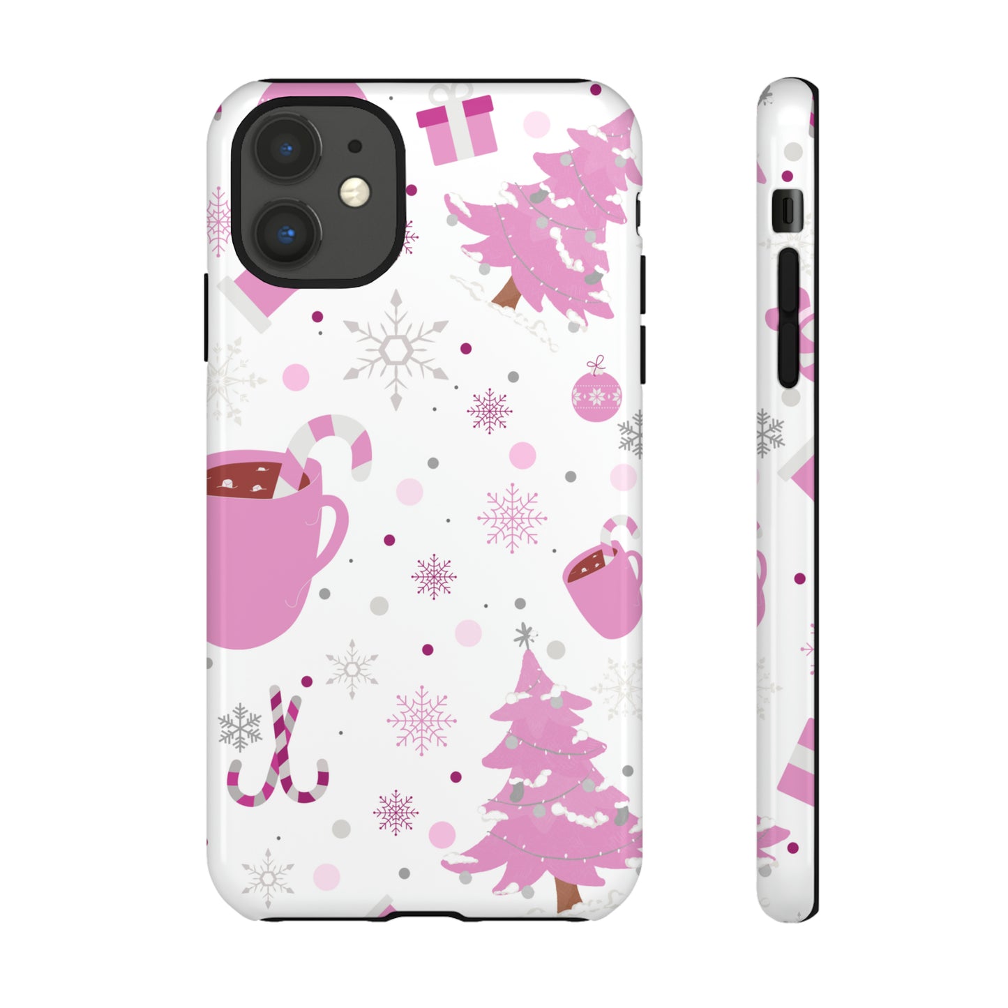 Pink Christmas Protective Case for Iphone, Samsung and