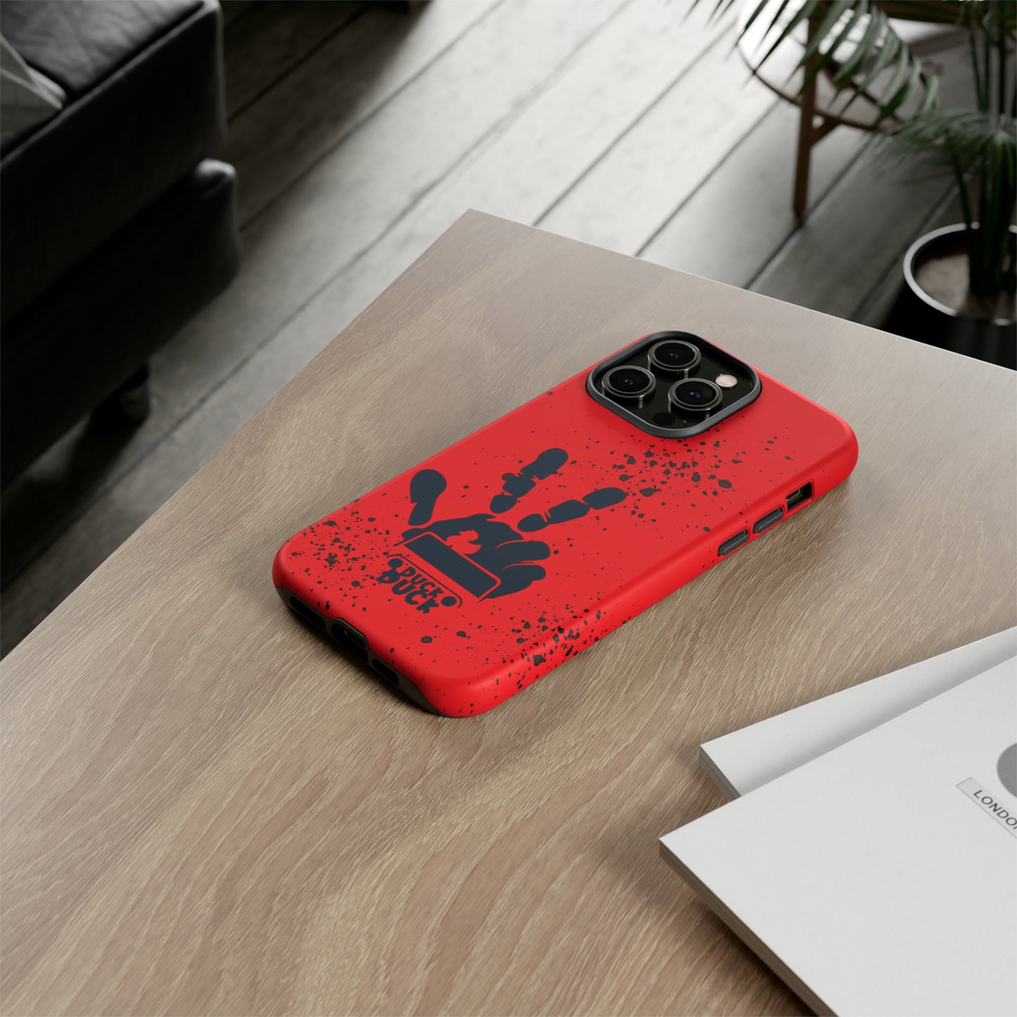 Duck Duck Red Protective Phone Case for IPhone, Samsung and Google Phones