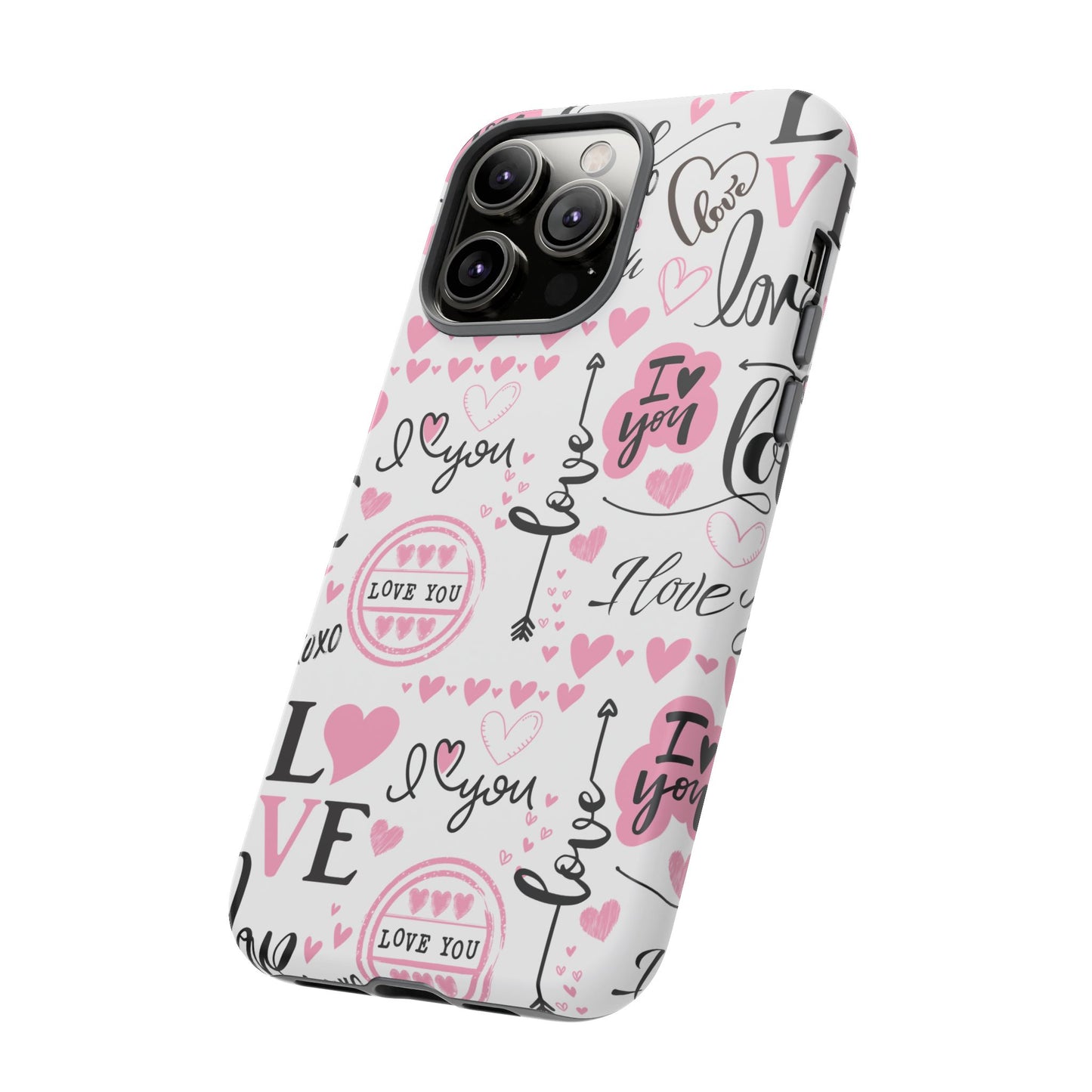 Valentine Love Pink Protective Phone Case for Iphone, Samsung and Google Devices