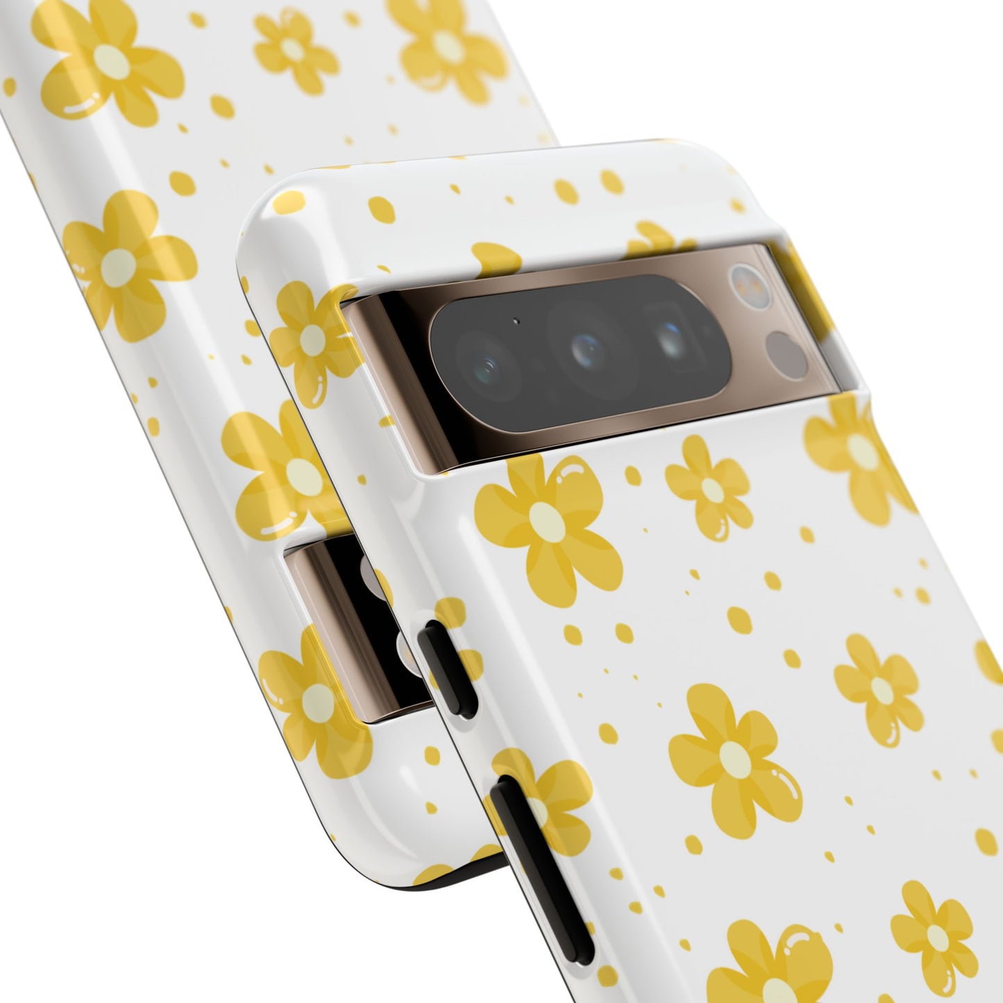 Yellow Flowers Protective Phone Case for Google, Apple and Samsung Phones