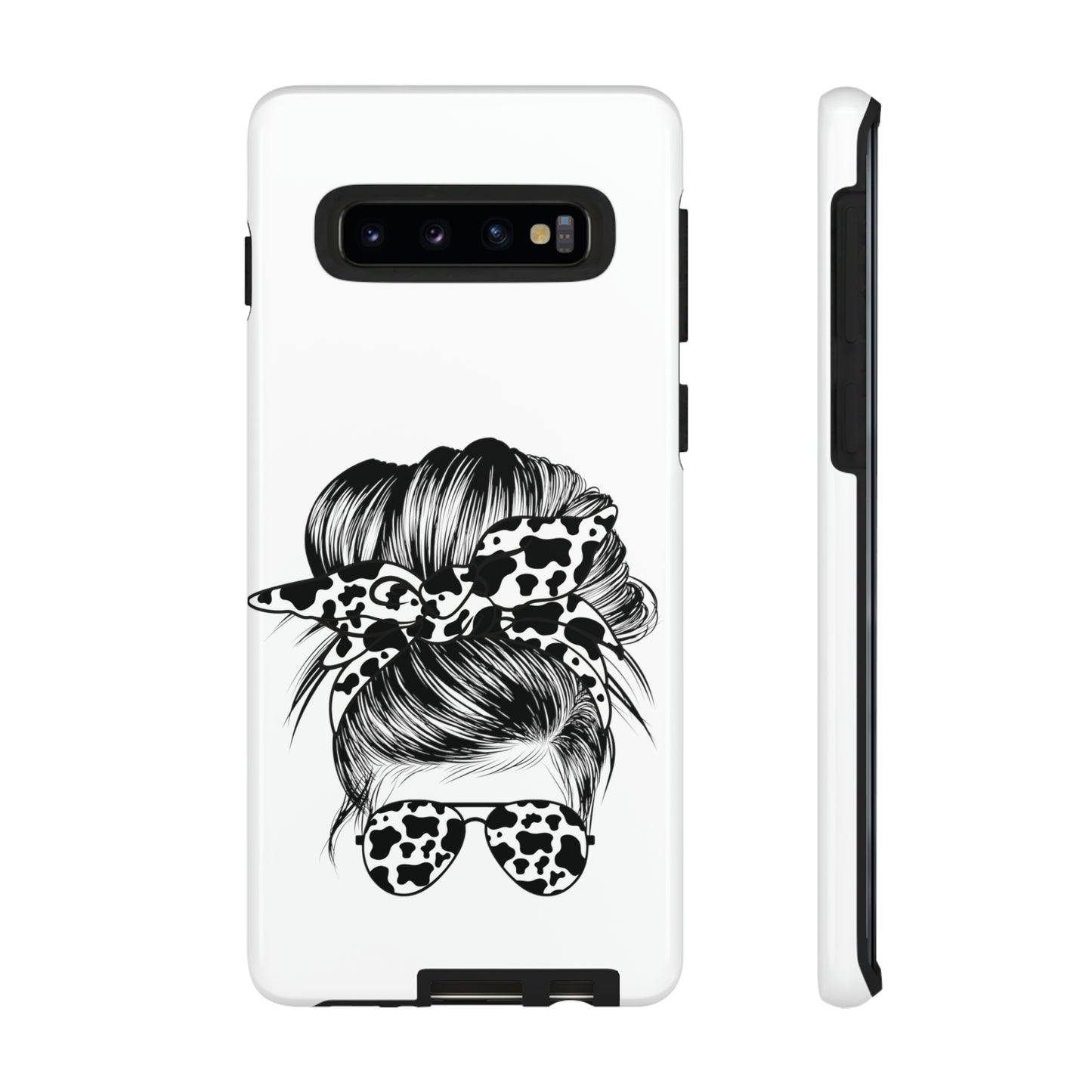 Cow Print Woman Mom Wife Protective Phone Case for Iphone, Samsung and Google Phones