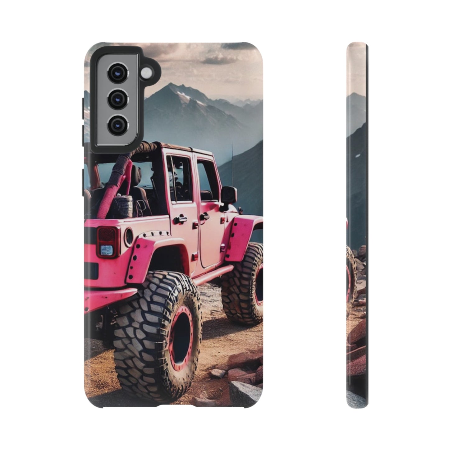 Pink Jeep Protective Phone Case