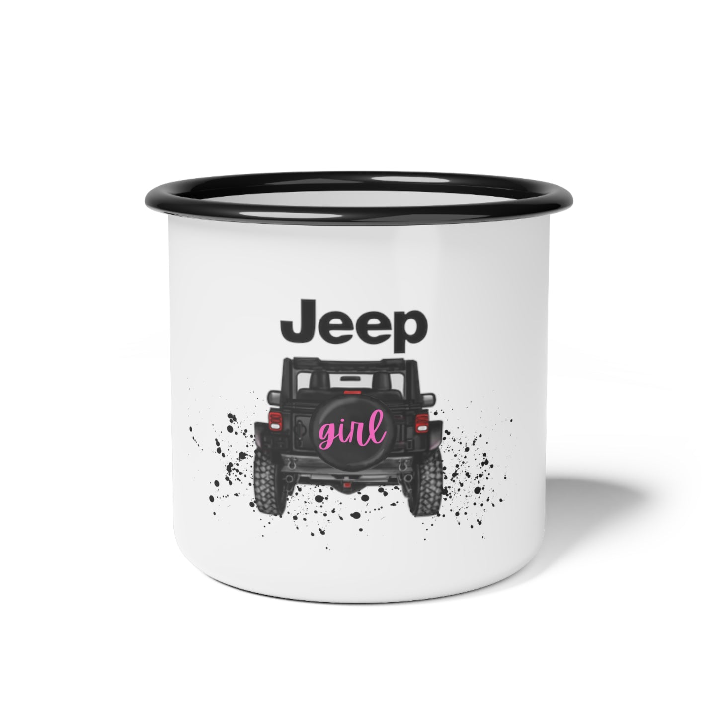 Off-Road Girl Enamel Camp Cup