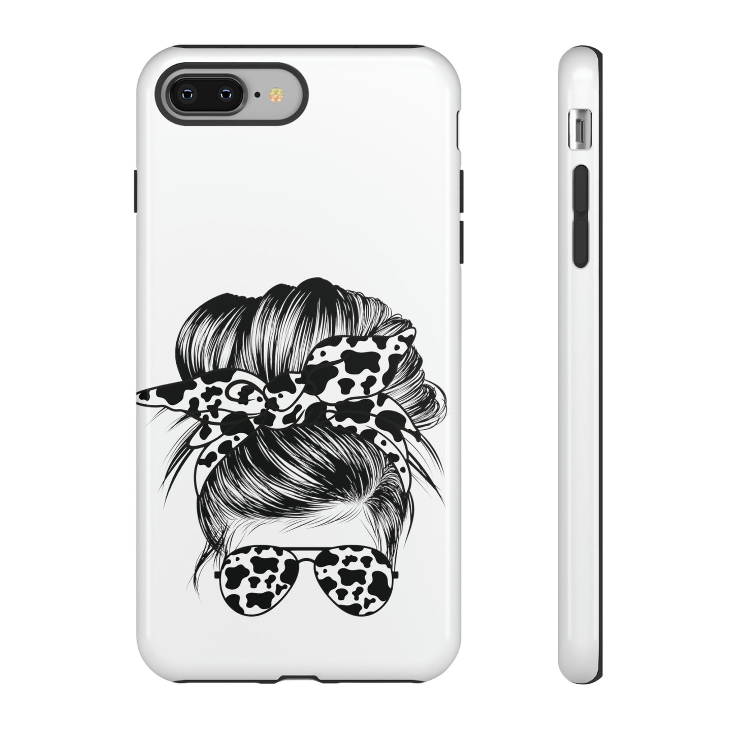 Cow Print Woman Mom Wife Protective Phone Case for Iphone, Samsung and Google Phones