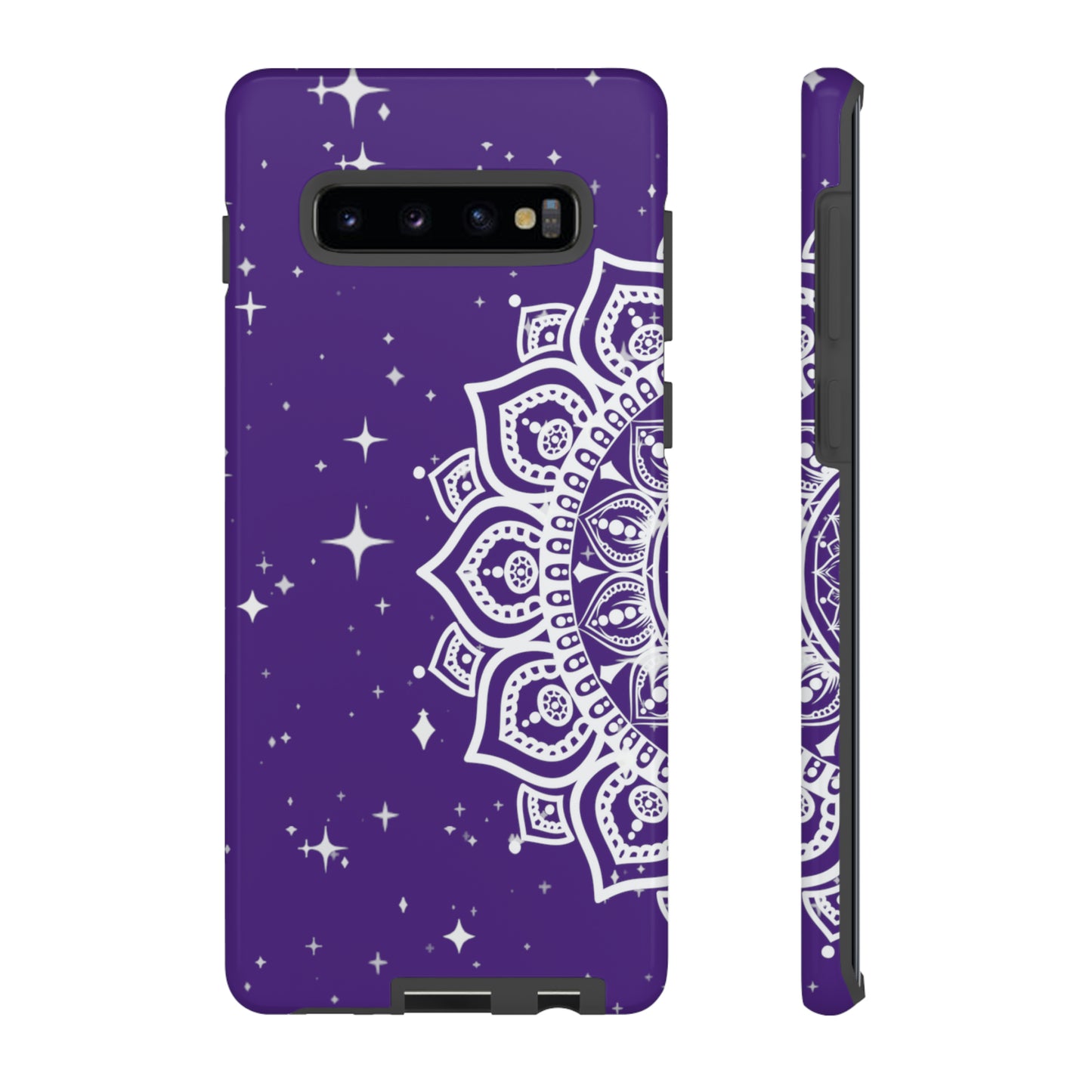 Purple mandala protective phone case for iPhone, Samsung and Google