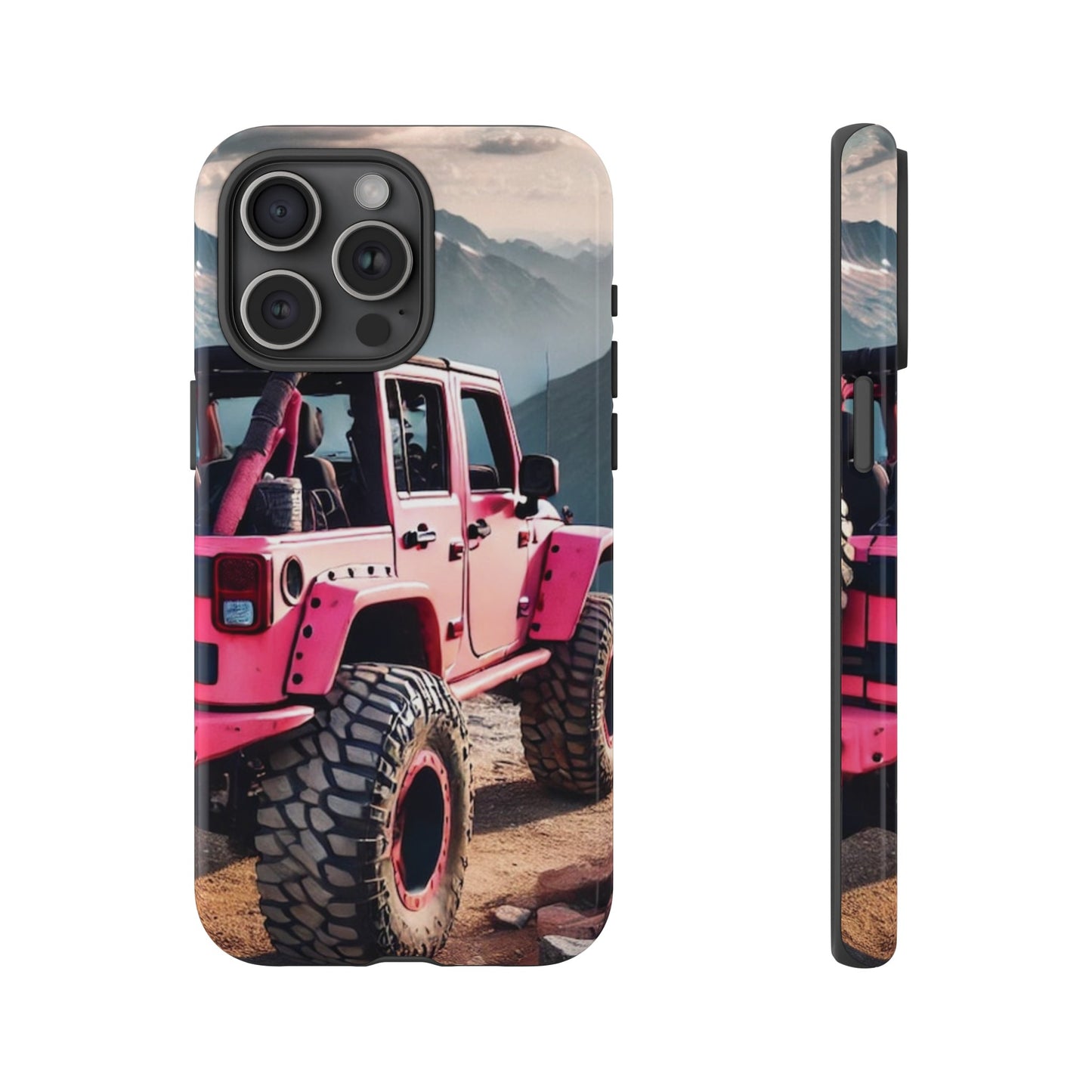 Pink Jeep Protective Phone Case