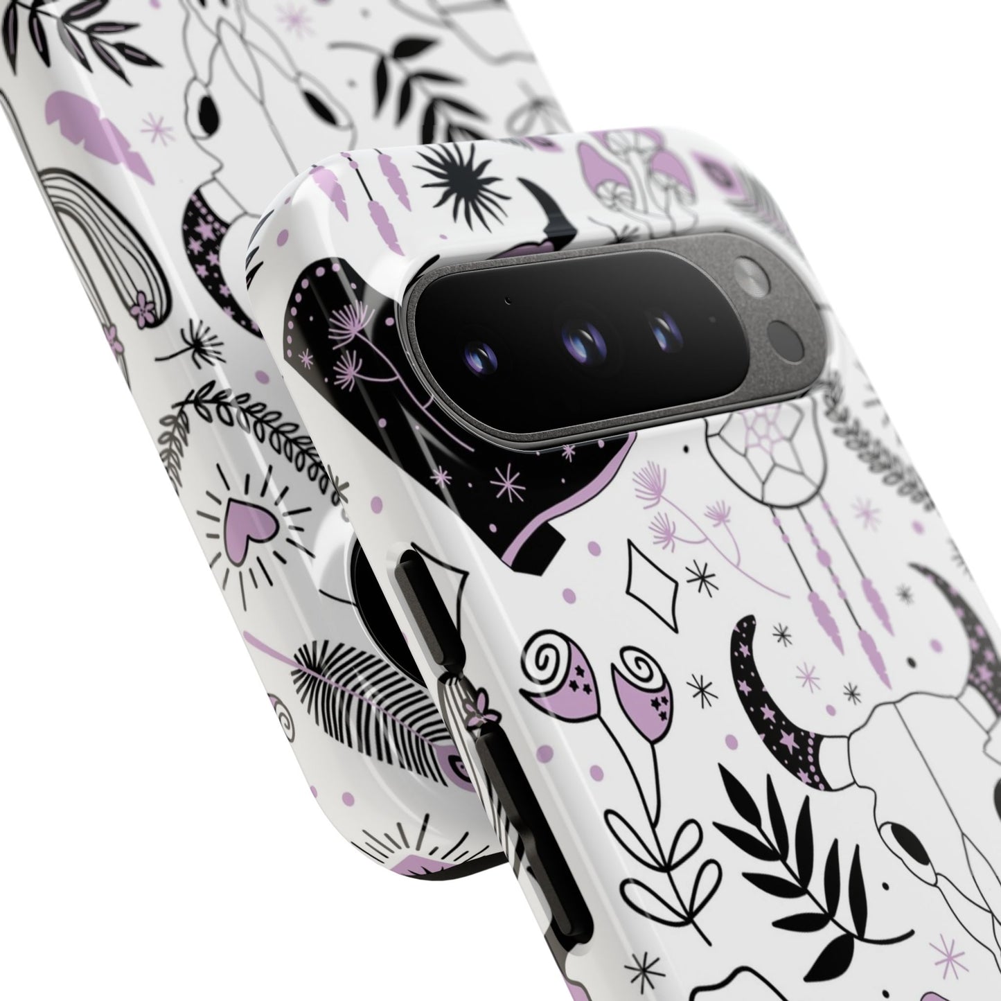 Purple and Black Western Protective Drop Proof Case Iphone, Samsung and Google phones