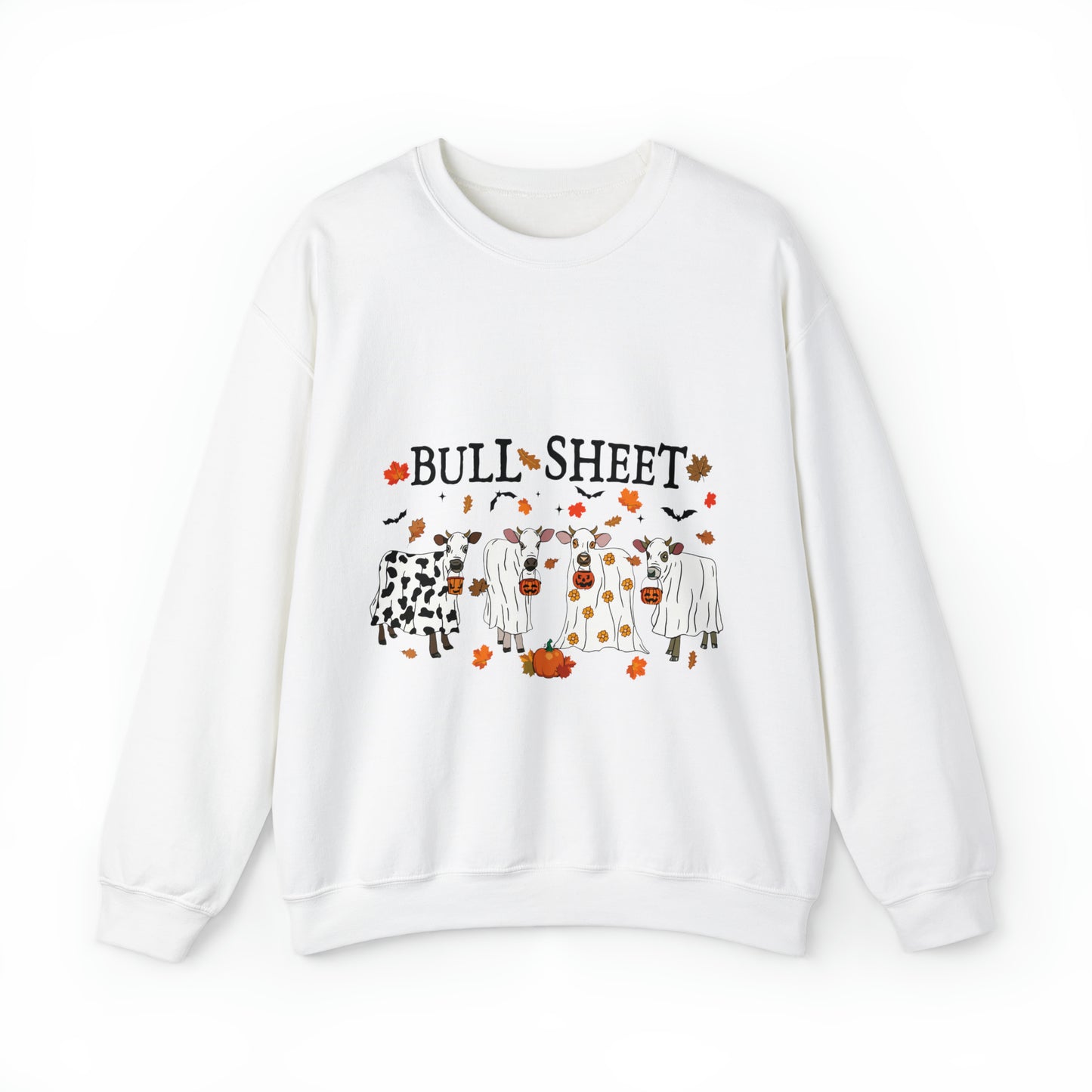 Bull Sheet Cow Ghost Unisex Heavy Blend™ Crewneck Sweatshirt