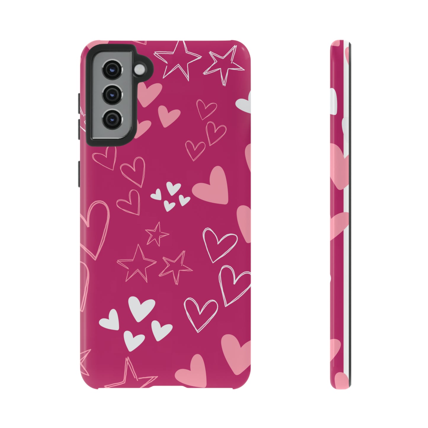 Heart and Stars Protective Case for Google, IPhone and Samsung phones