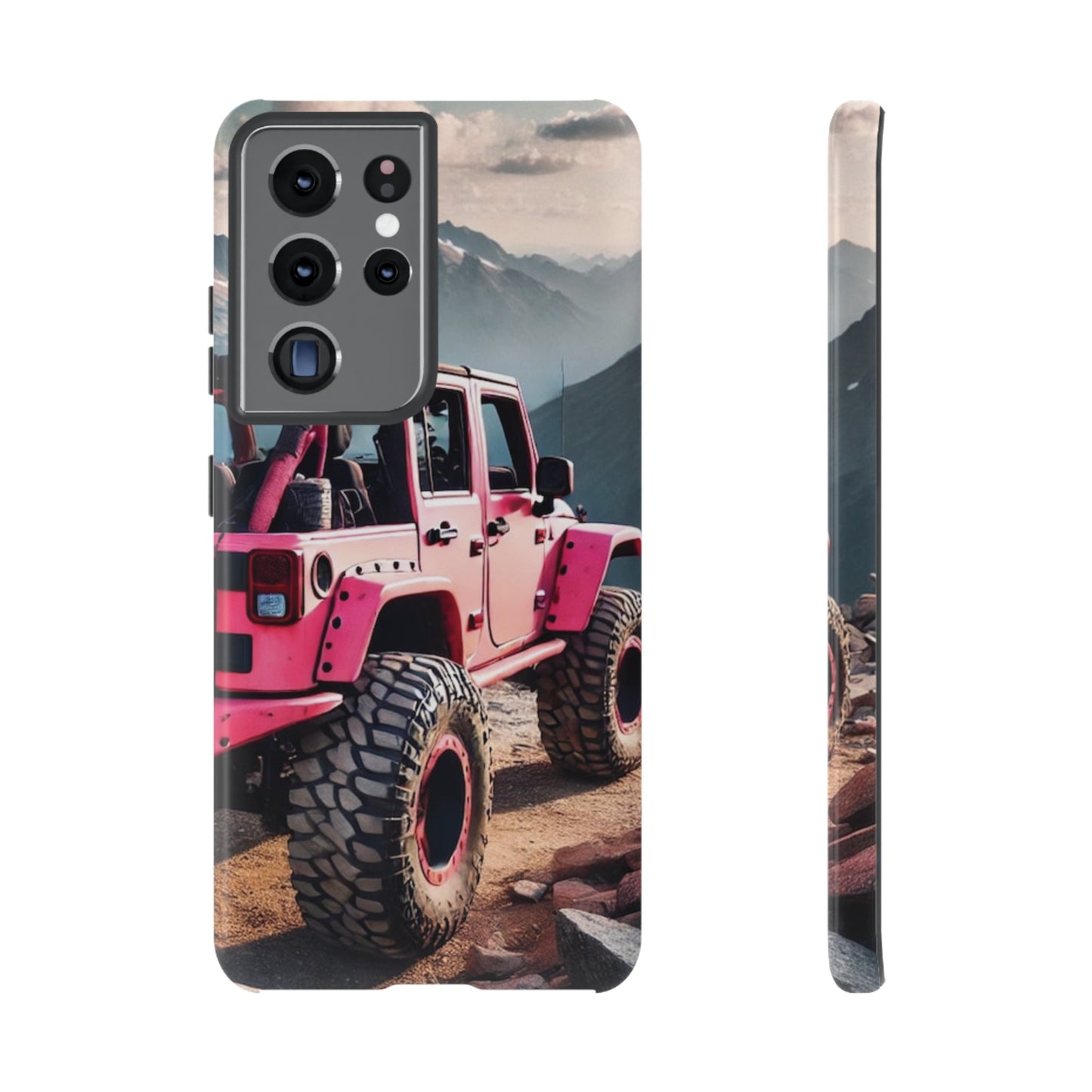 Pink Jeep Protective Phone Case