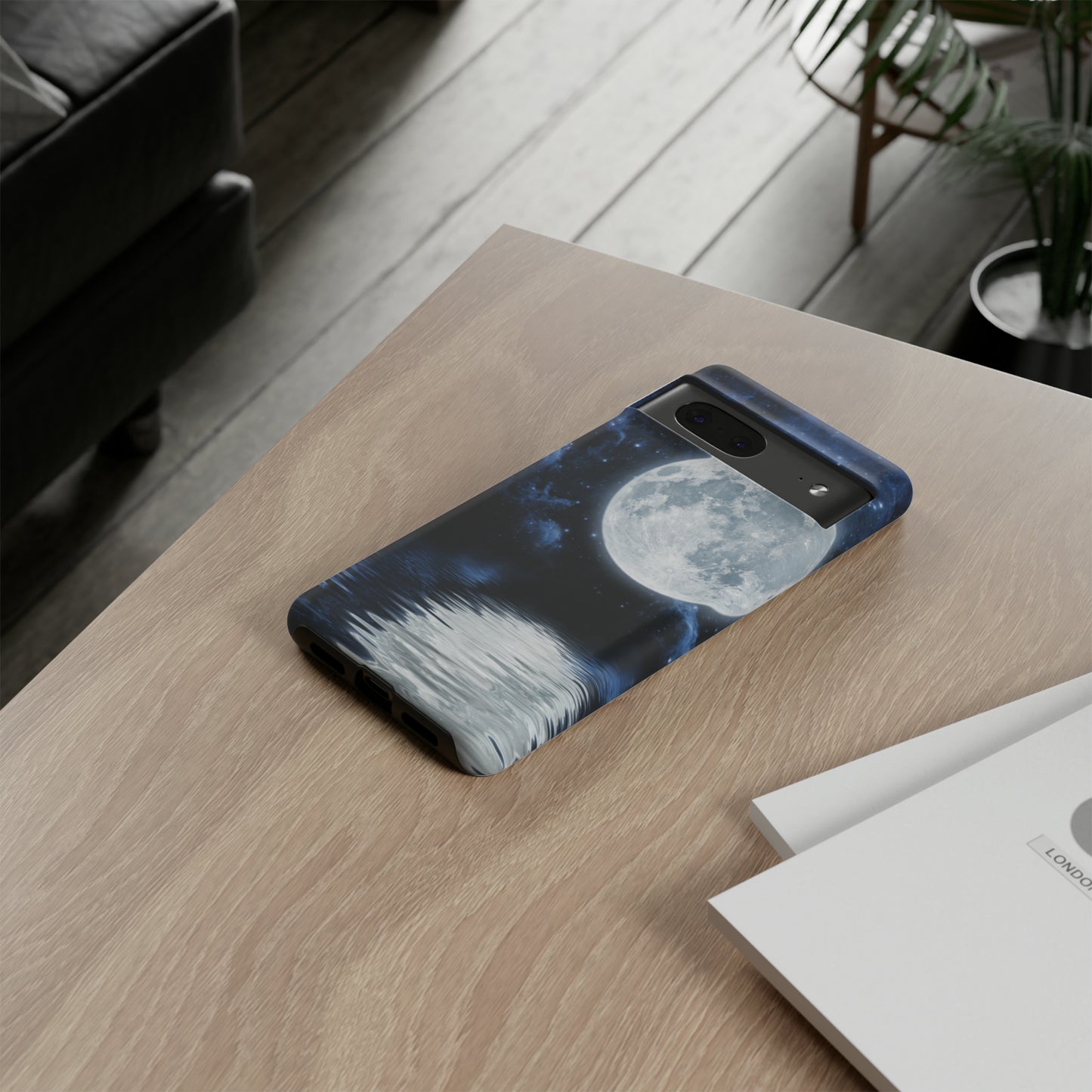 Moon Reflection Protective Phone Case for IPhone, Google and Samsung Phones