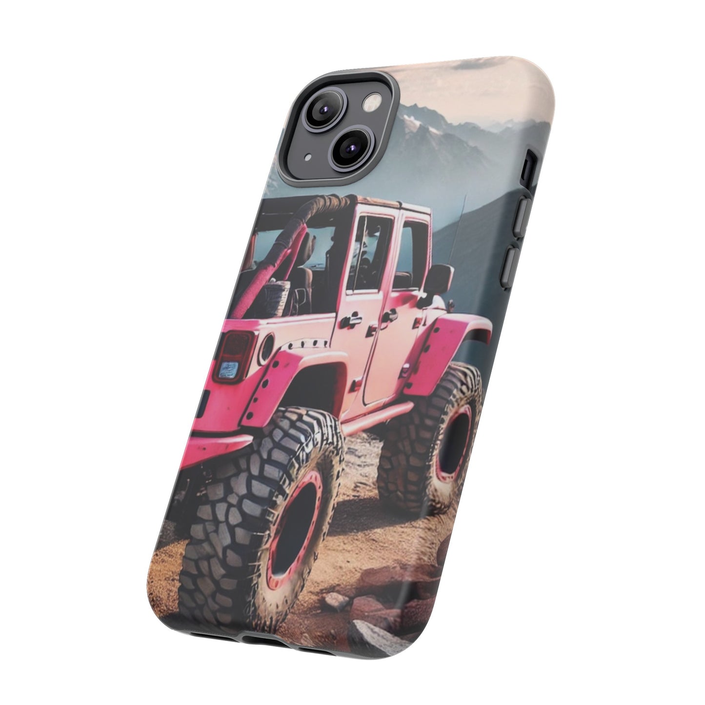 Pink Jeep Protective Phone Case