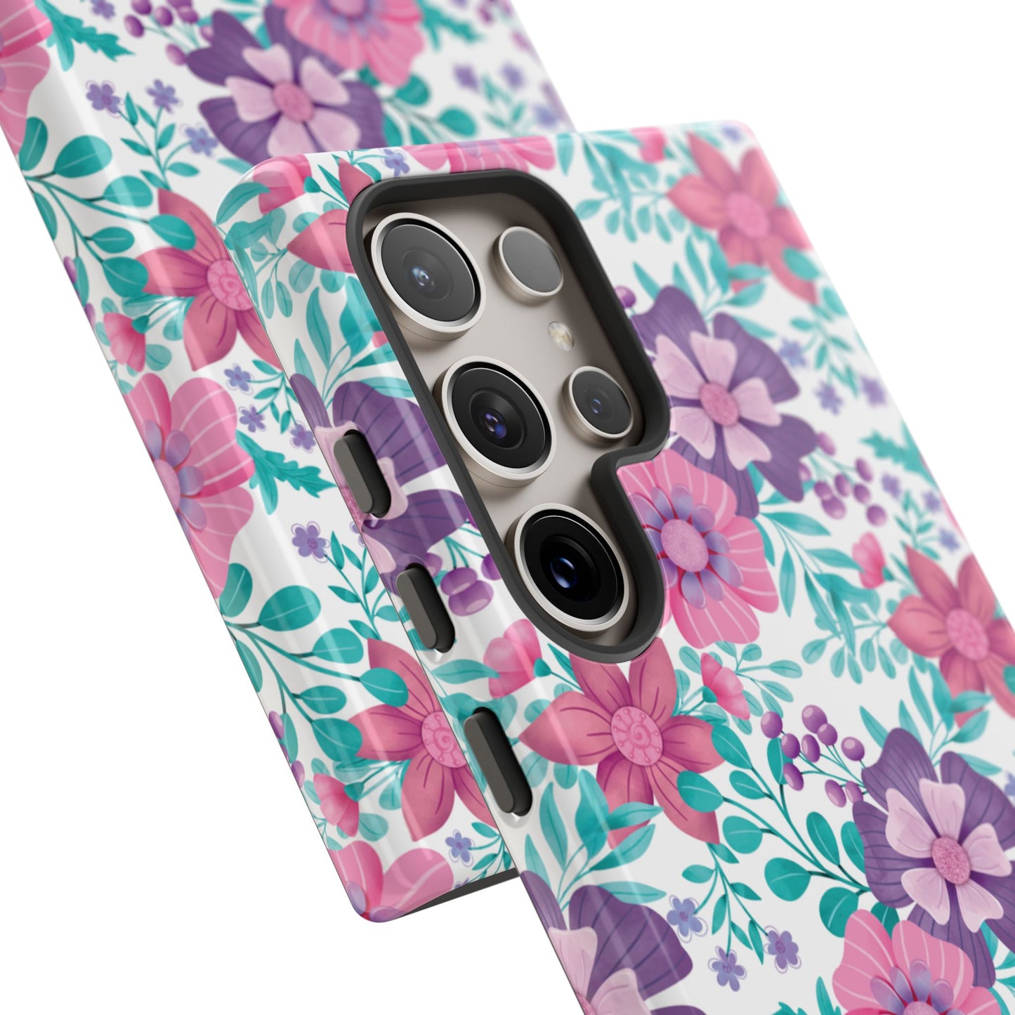 Pastel Flowers Protective Phone Case