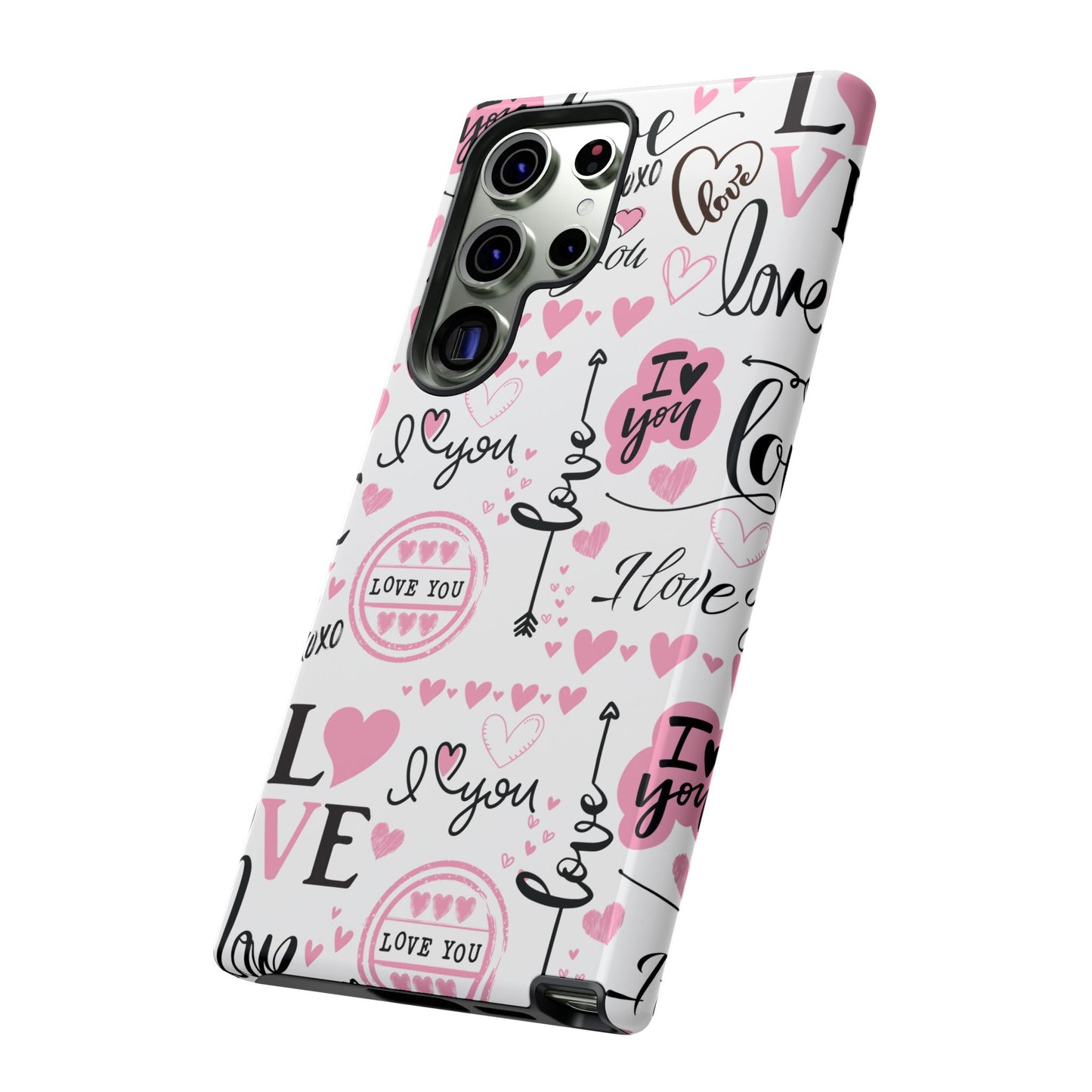 Valentine Love Pink Protective Phone Case for Iphone, Samsung and Google Devices