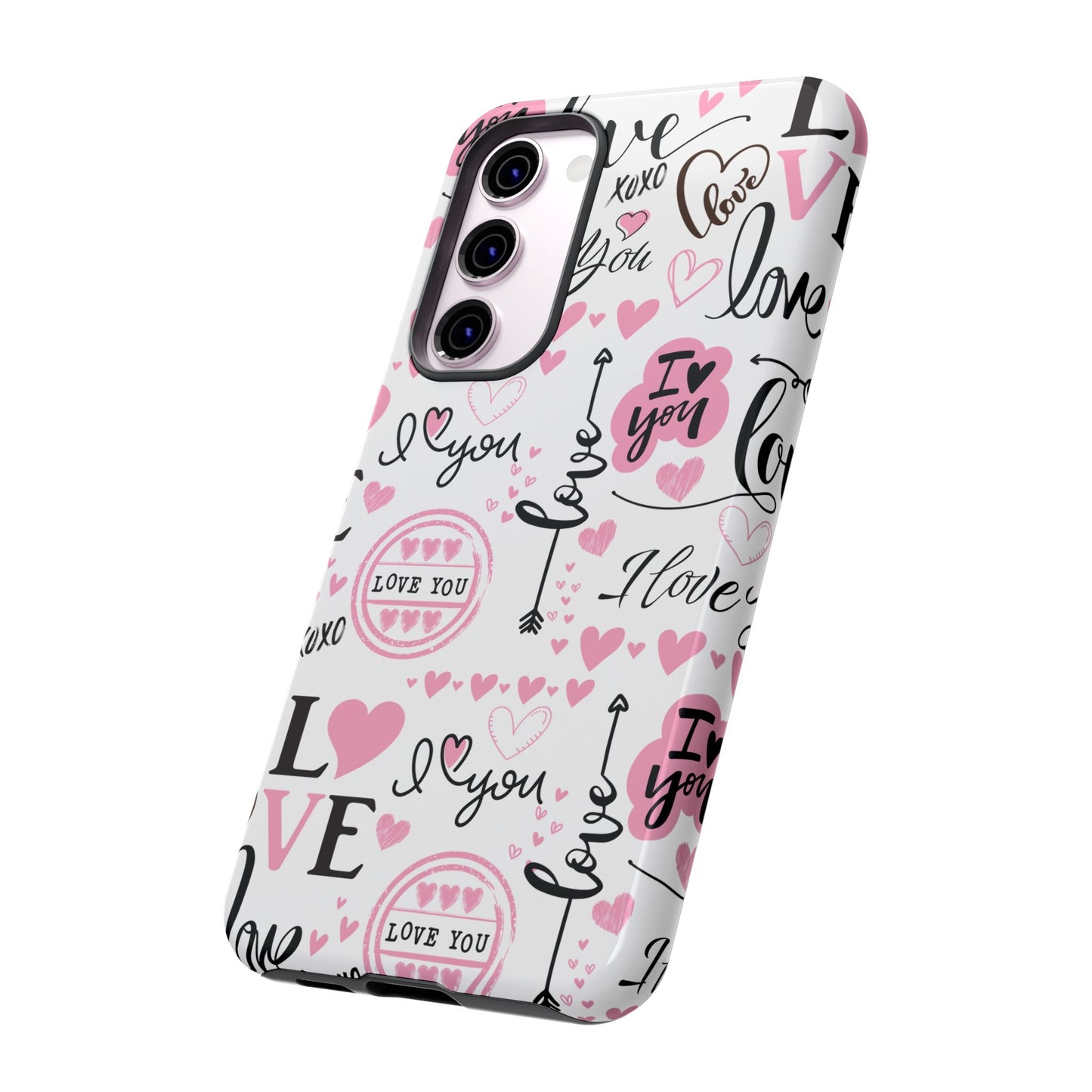 Valentine Love Pink Protective Phone Case for Iphone, Samsung and Google Devices