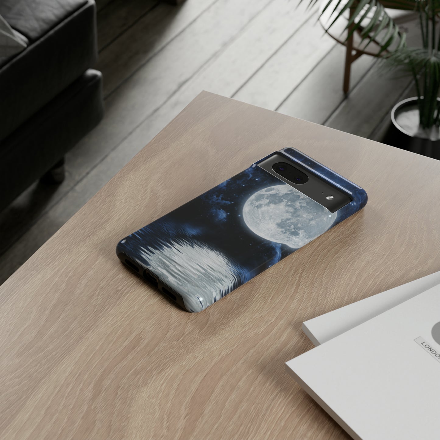 Moon Reflection Protective Phone Case for IPhone, Google and Samsung Phones