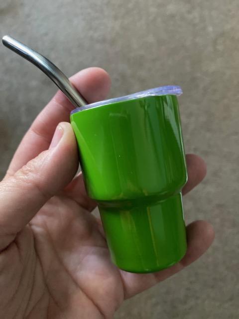 Mini 2oz shot glass/tumbler with lid and straw - Comes in 7 colors 48 HOUR SHIPPING