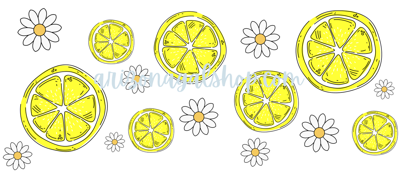 Digital Download - Lemon Flower Wrap For Libby Cups