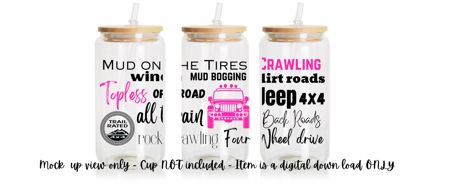 Digital Download - All Terrain Pink Wrap For Libby Cups